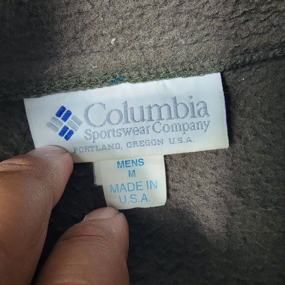 Vintage Columbia Mens Medium Brown Pullover Sweater Made In USA Casual Outdo - Picture 4 of 9